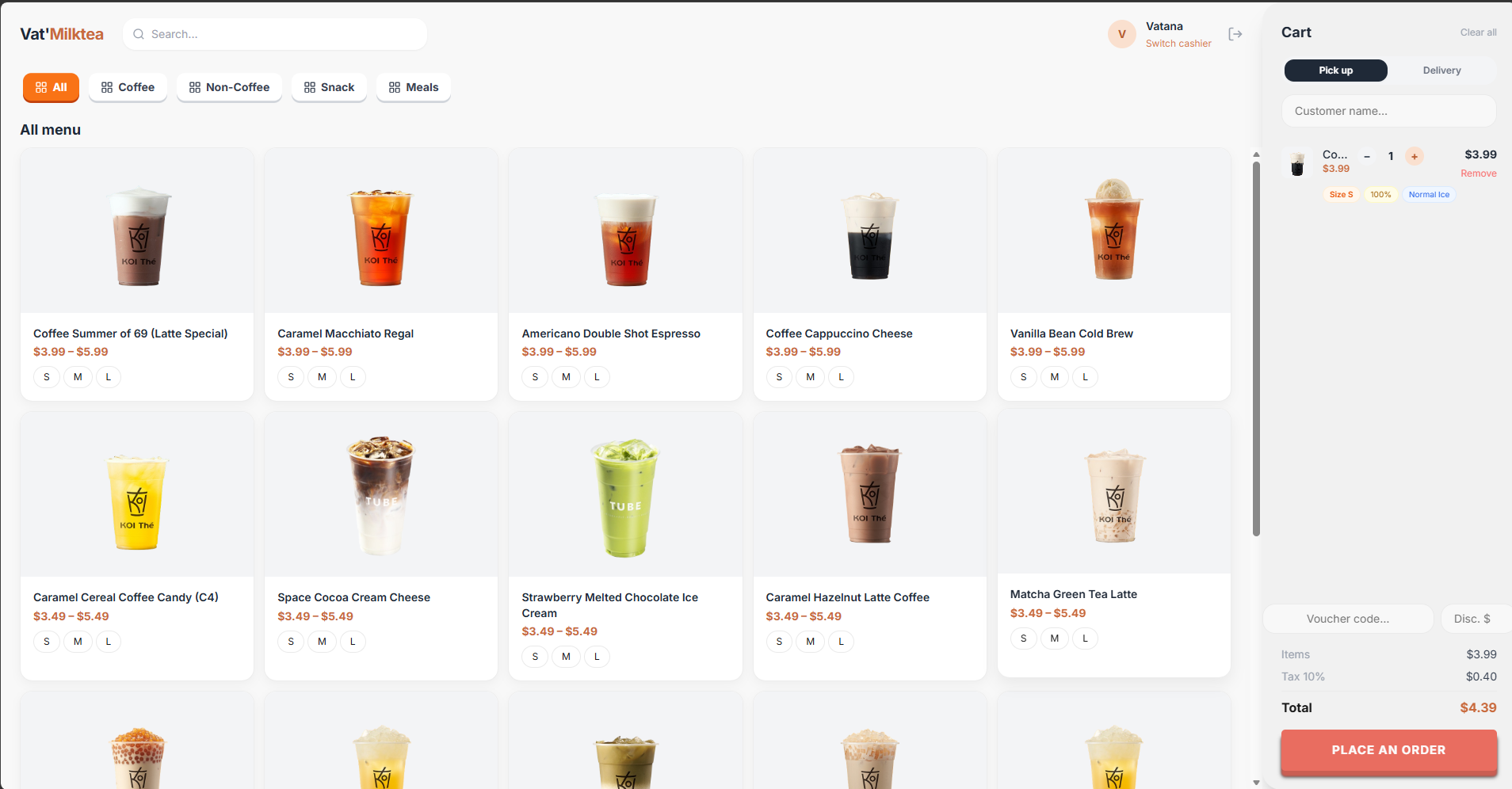 Café POS System Preview