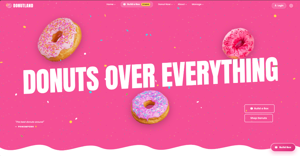 Donutland E-Commerce Platform Preview